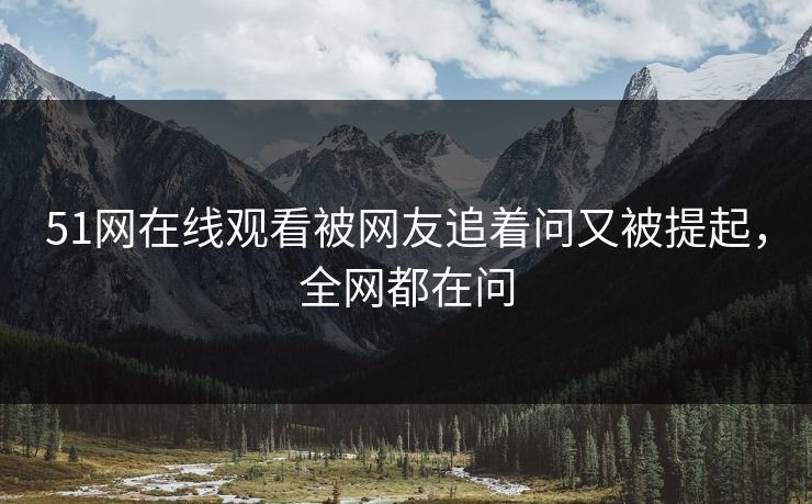 51网在线观看被网友追着问又被提起，全网都在问